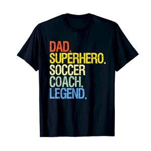 Mens Soccer Coach Black T-Shirt large